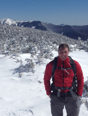 Phil Robinson on a snowy mountain